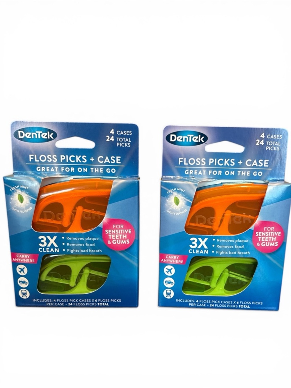Bundle of 2 DenTek Floss Picks and Case Packs